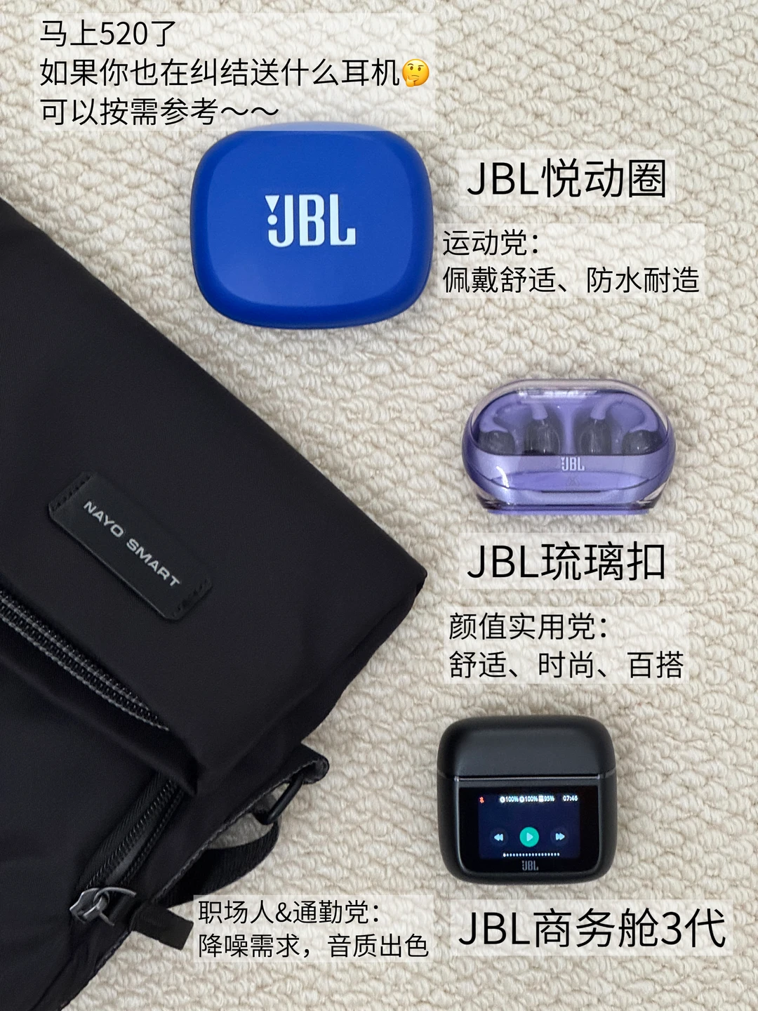 翻包｜90后实用主义者出行都会带哪些JBL耳机