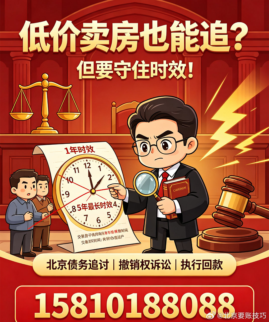 对方欠钱后净身出户、低价卖房？记住这个时效，过期就追不回
 
不少债权人遇到这样的糟心事：债务还没结清，欠债人火速把房子低价卖掉，或是离婚直接净身出户，把全部资产都剥离出去。等你拿到判决书准备执行，他名下已经没有任何值钱资产。
 
很多人以为房子已经过户卖掉，木已成舟，再也没有办法挽回 ​