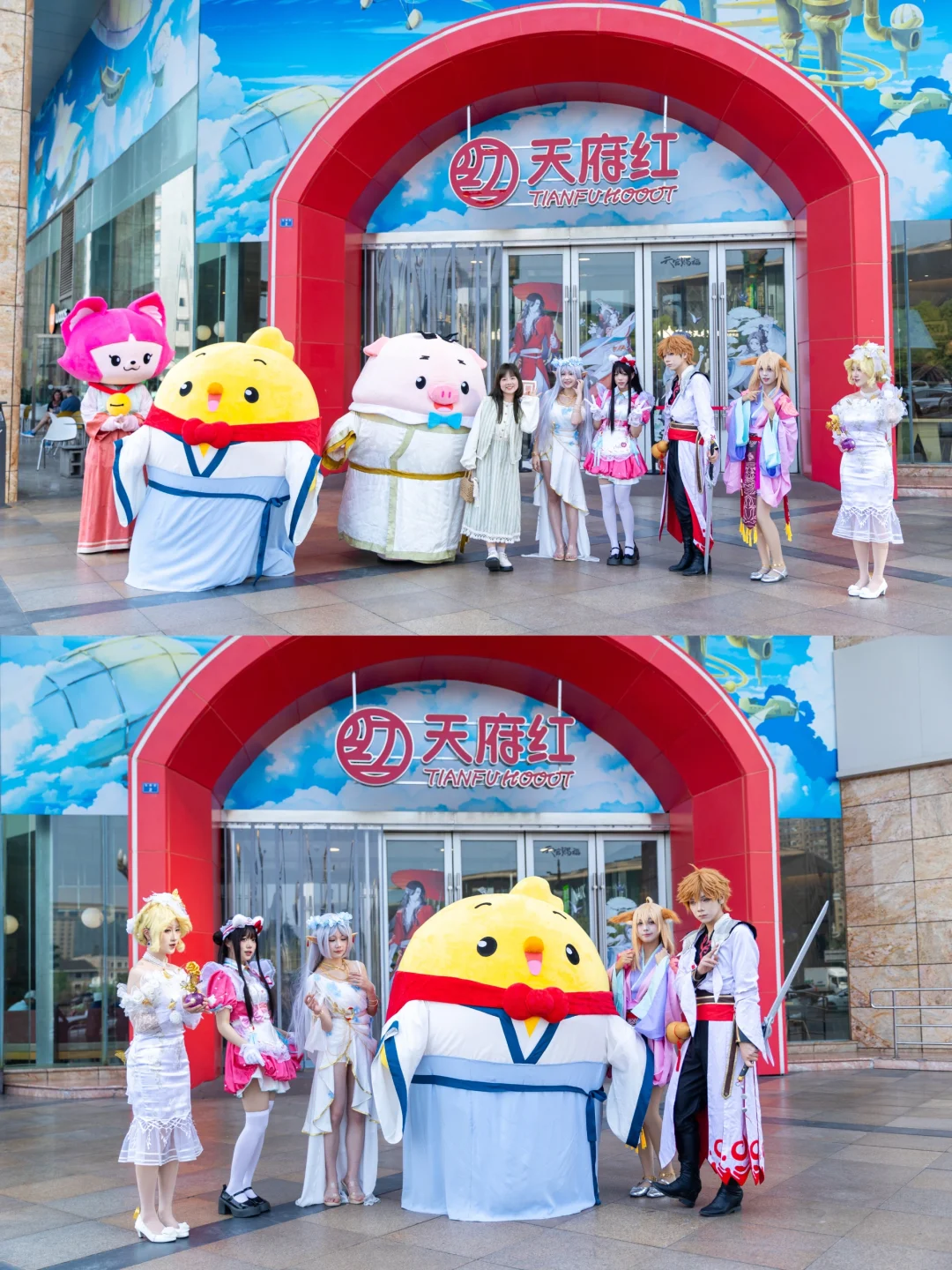 偶遇大码汉服coser，听说一身蜀锦过万！