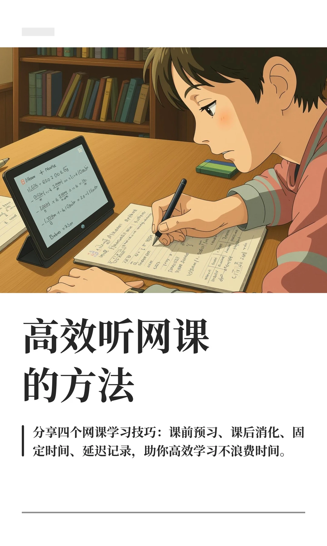 高效听网课的方法