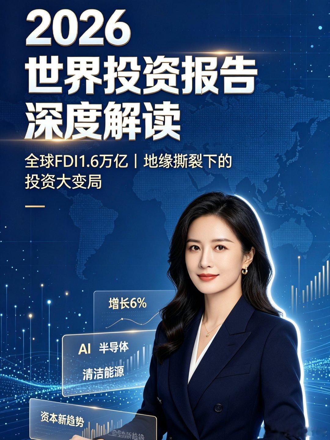 2025全球FDI反弹6%至1.6万亿美元，但复苏极度脆弱分化。发达经济体外资增速是发展中经济体的5倍，资本扎堆AI、半导体、关键矿产、新能源战略赛道。投资从追求成本转向追求战略安全，超级大项目盛行，多数欠发达经济体被资本冷落。地缘冲突持续扰动#特斯拉Roadster全球发布会##财经[超话]##人工智能# ​