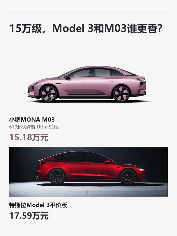 15万级，Model 3和M03谁更香？