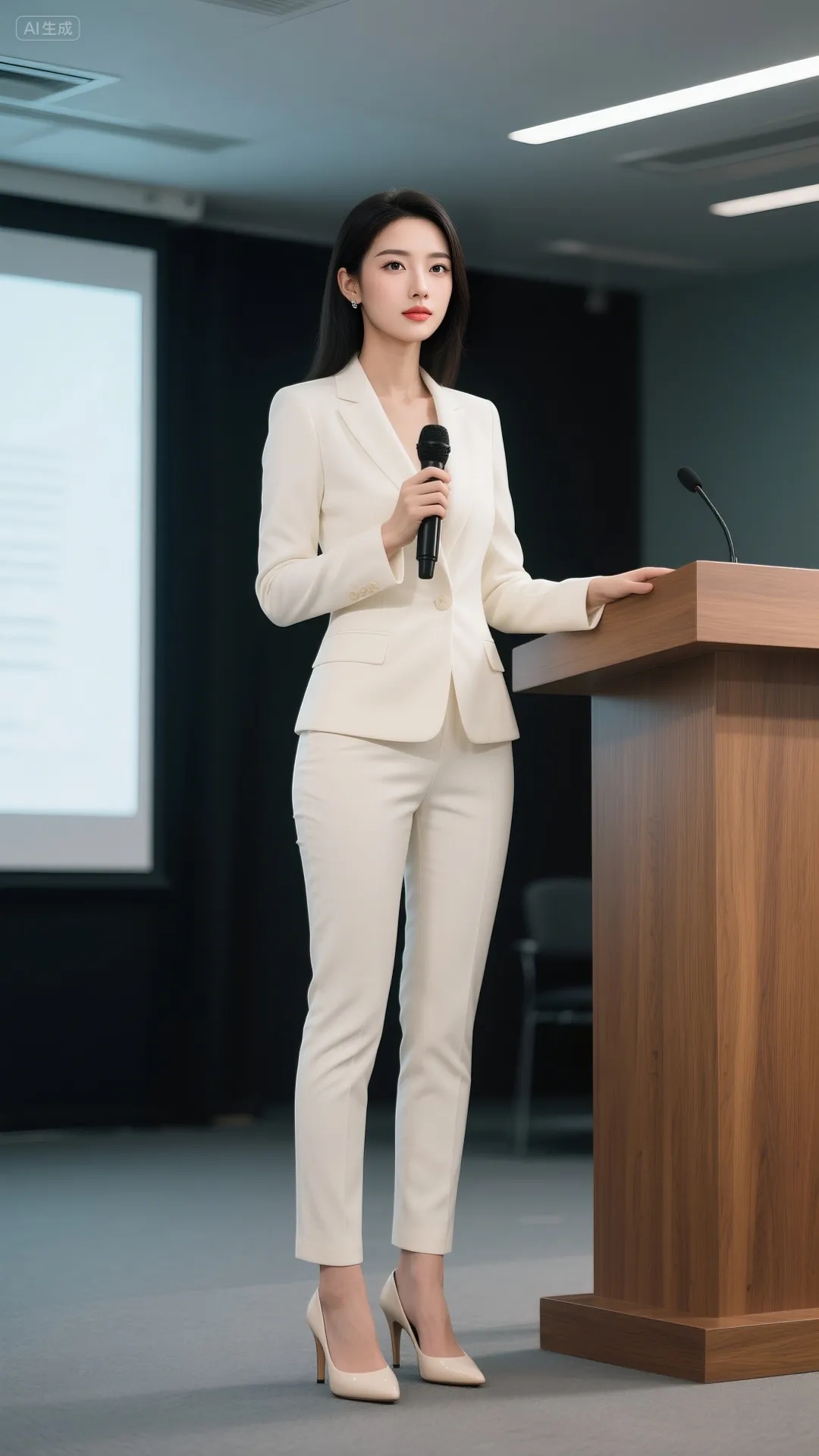 AI美图 身材高挑，干练优雅的职场小姐姐！