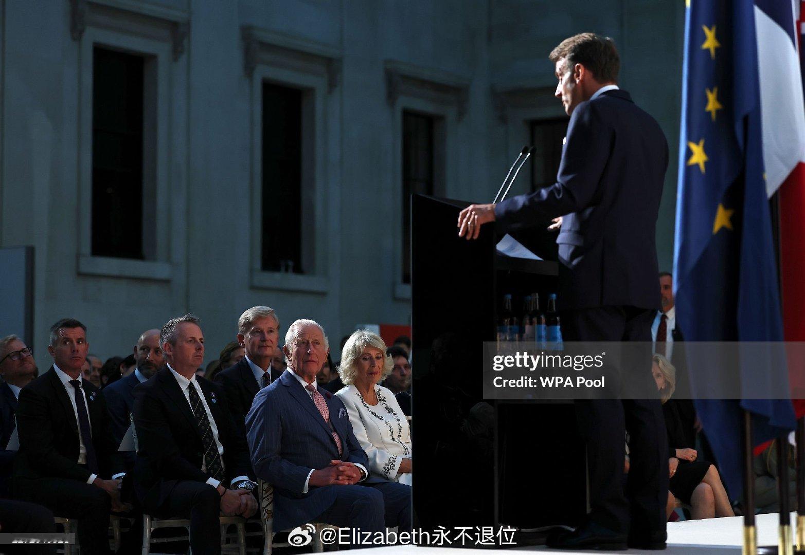 #新闻#9月2日，国王和王后与法国总统马克龙夫妇共同在大英博物馆出席贝叶挂毯展览。 ​