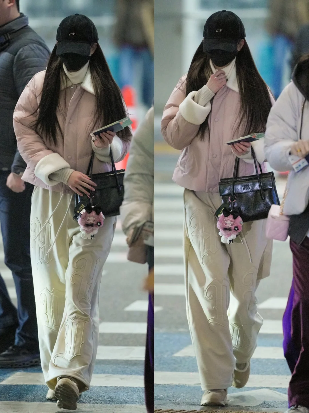 张元英今日机场私服，小圆真是衣架子