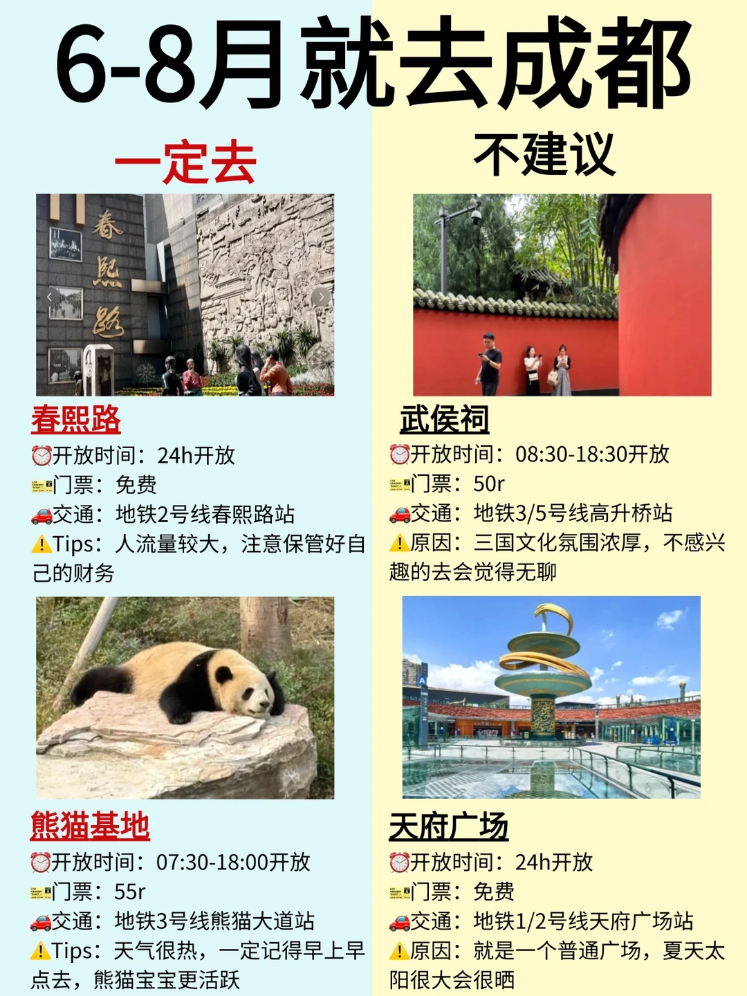 成都不踩坑攻略| 3天2晚只需500➕