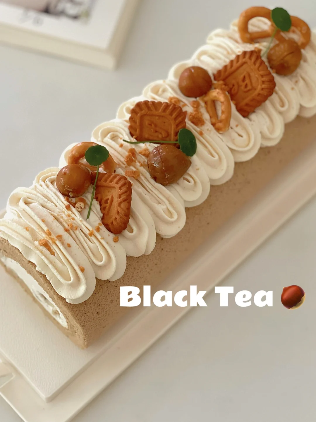 红茶栗子蛋糕卷🌰把秋天吃进肚子里🍂附配方