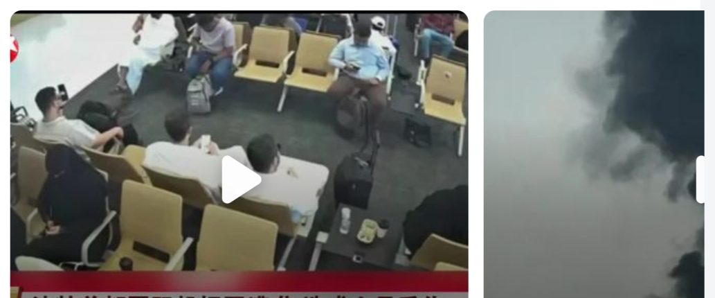 “整栋楼猛地被狠狠撞了一下，爆炸声轰得人耳朵发懵，我转头望去，五百米外的航站楼已经被滚滚浓烟彻底裹住了”，当地时间10月10日午后，在沙特利雅得哈立德国王国际机场等候转机的中国旅客郭先生，头一回这么近距离直面战火。郭先生早前赴埃及游玩，原本打算经利雅得转机回国，虽说8号就刷到过机场遇袭的消息，可见航