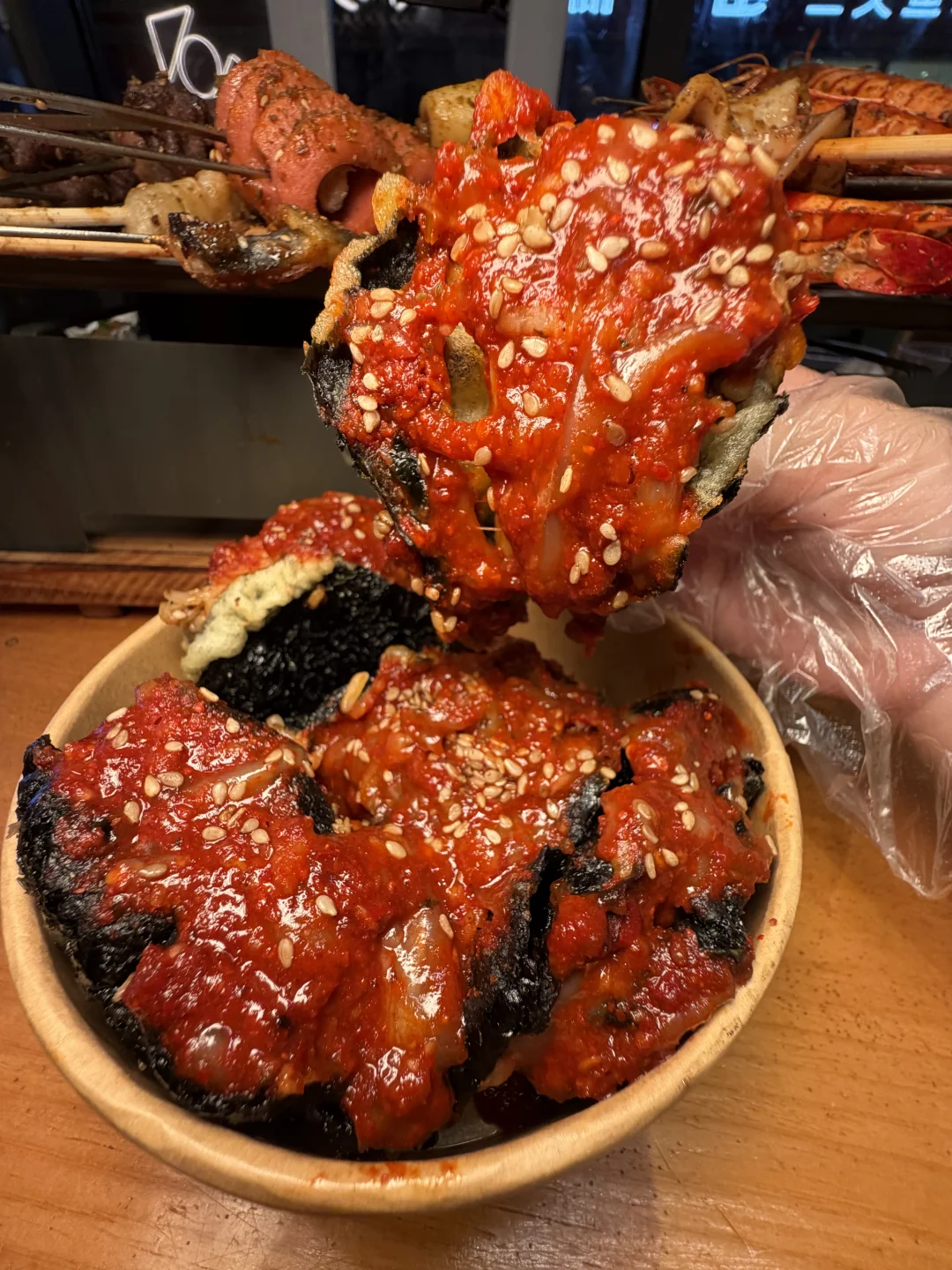 海口很有发言权的烧烤店店！酱蟹taco好吃