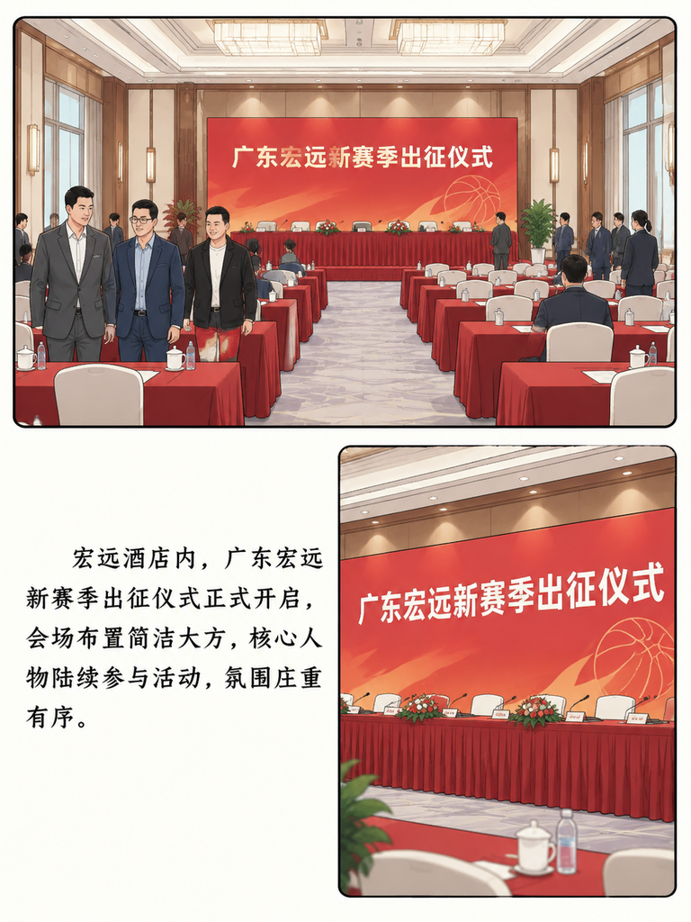 从红着眼喊到哑嗓的广东主帅，突然转成了总教练，杜锋这次亮相宏远出征仪式，藏着没人说出口的细节。

这是他卸任主帅后第一次以新身份公开现身，镜头扫过第一排的徐杰周鹏胡明轩时，他只是轻轻抬了抬眼，没说半句带情绪的话。

没人知道，站在宏远酒店会场里的他，心里是念着场边的嘶吼，还是在盘算新赛季的第一步？
