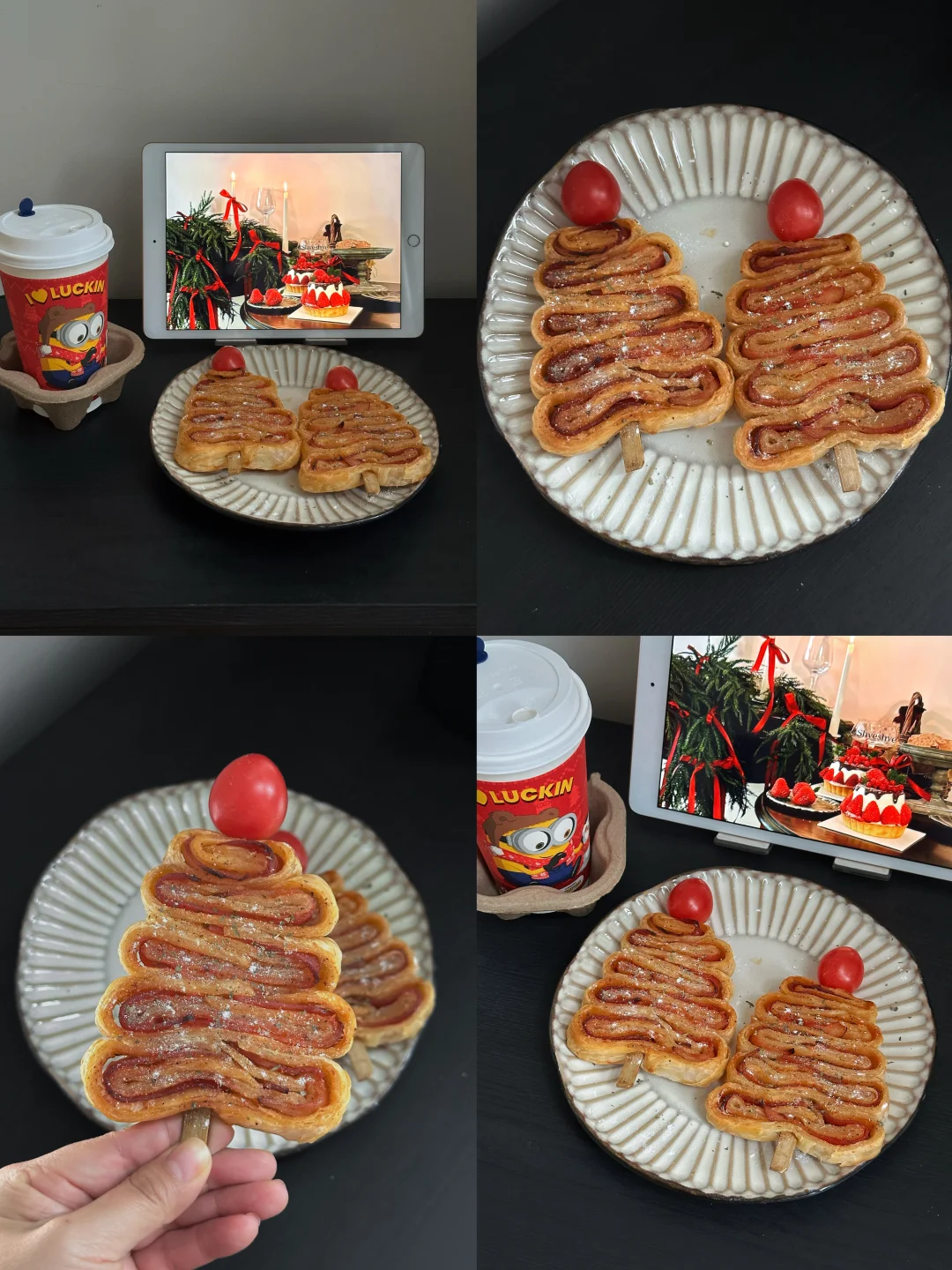 有手就会❗️圣诞树培根手抓饼🎄酥脆掉渣