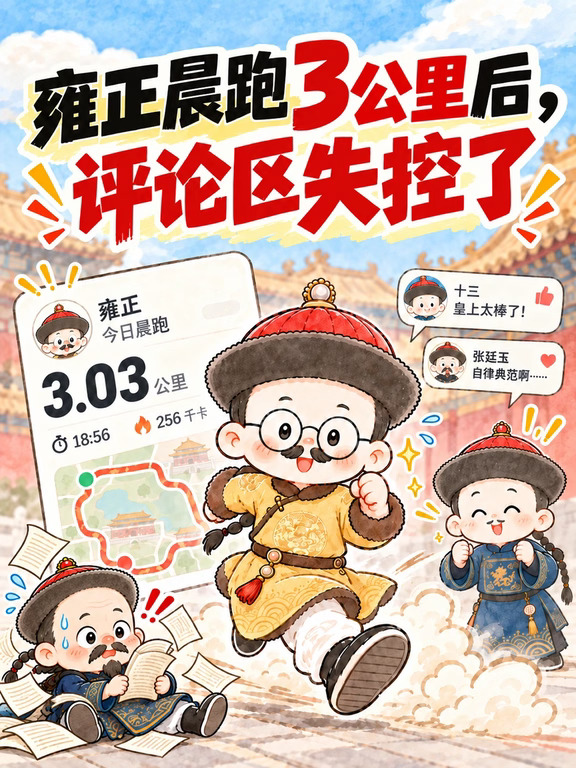 雍正晨跑3公里后，评论区失控了