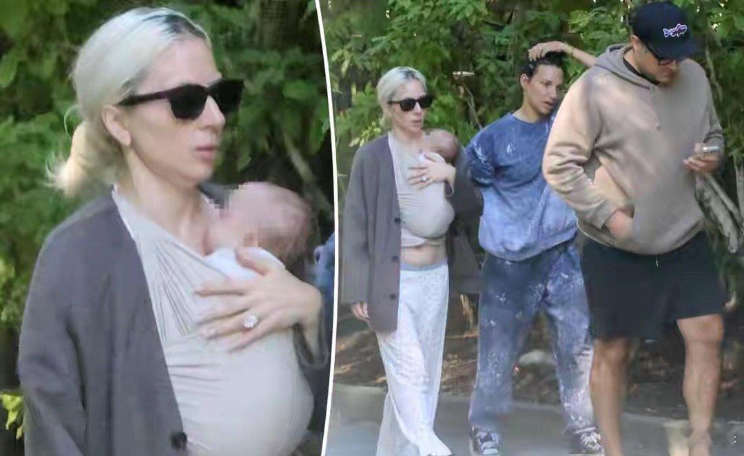 歌坛天后Lady Gaga40岁正式当妈！与42岁未婚夫抱娃街头现身 ​