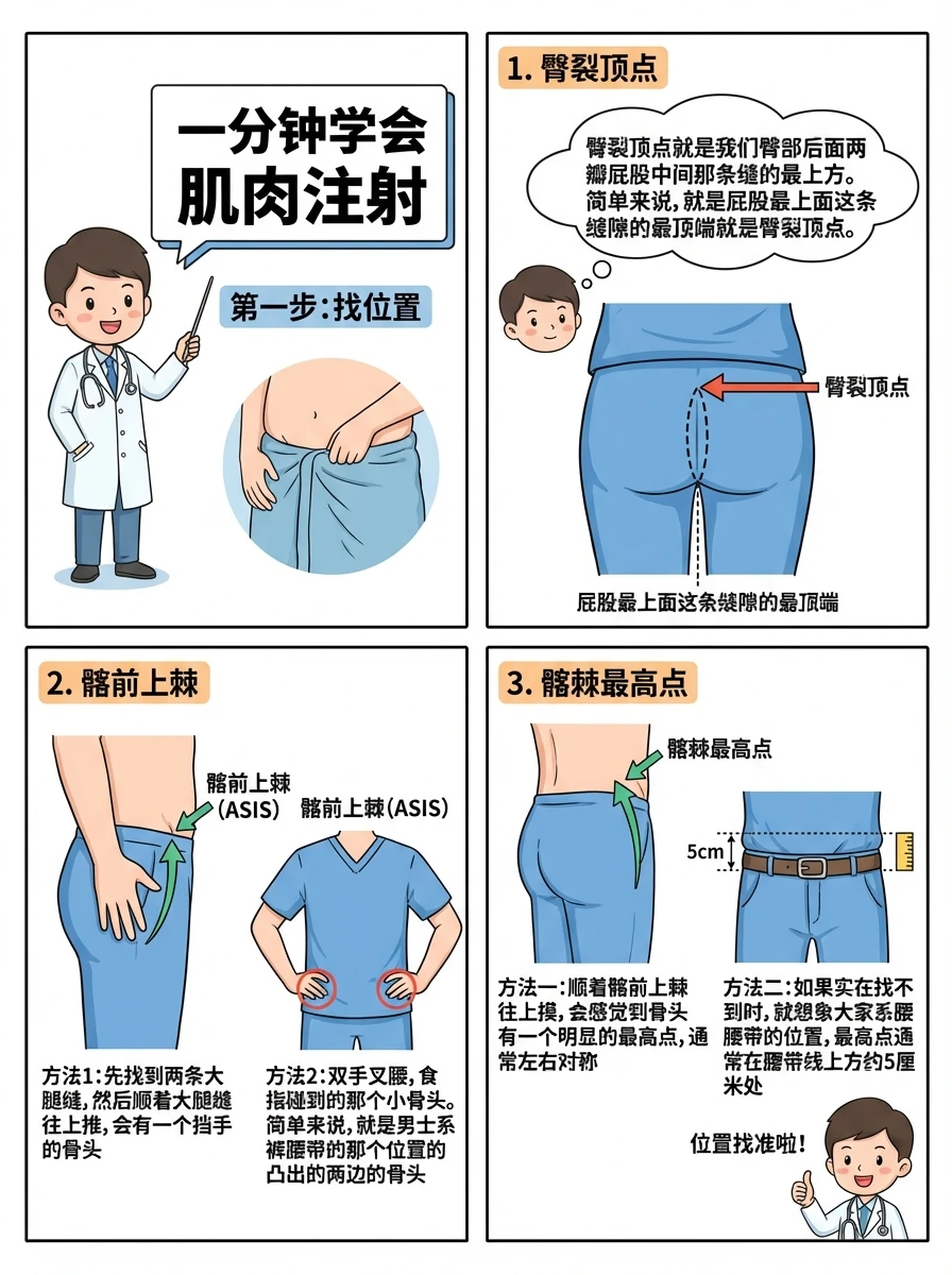 阿虎医考笔记：一分钟带你学会肌肉注射