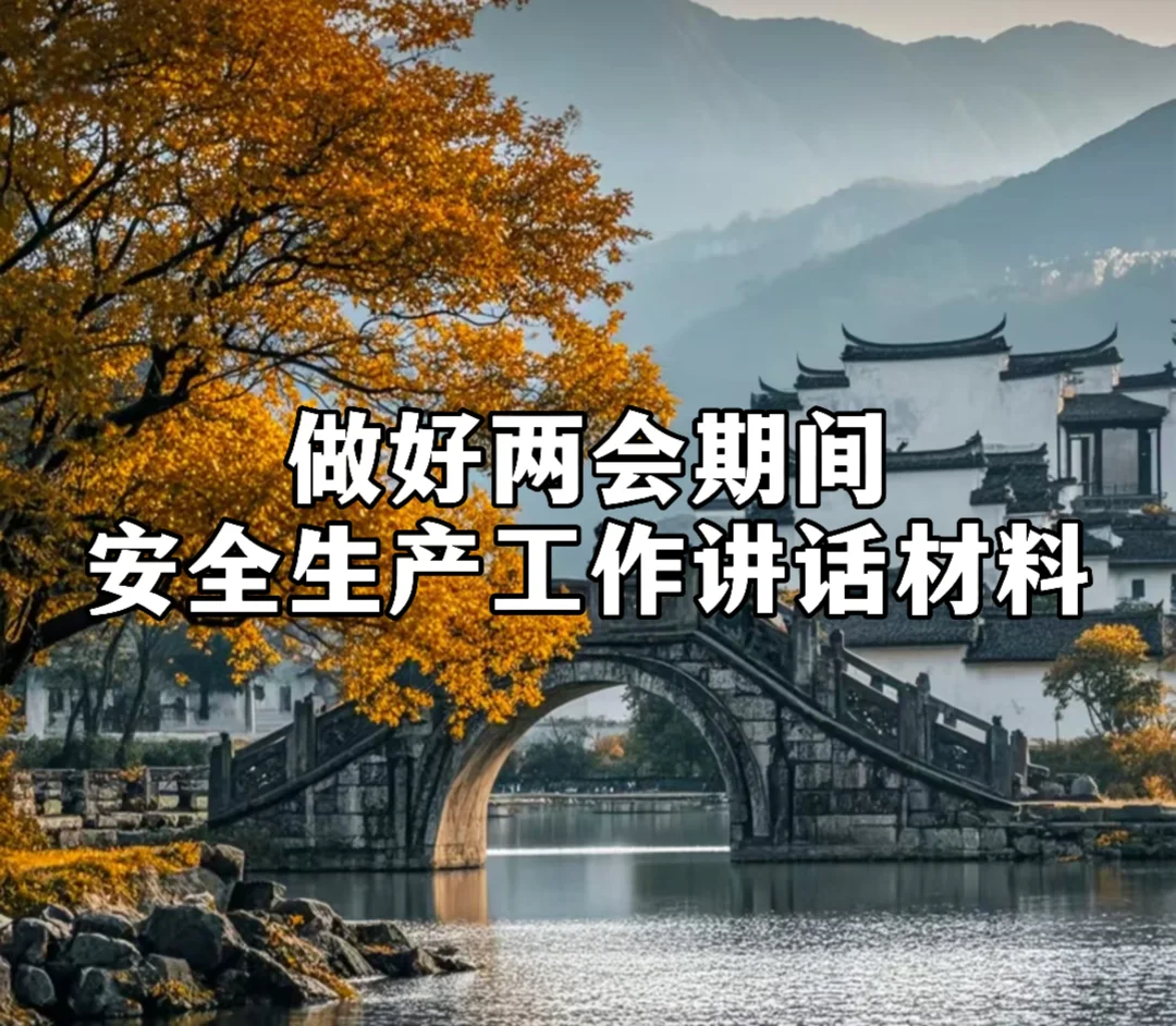 体制内：做好两会期间安全生产工作讲话材料