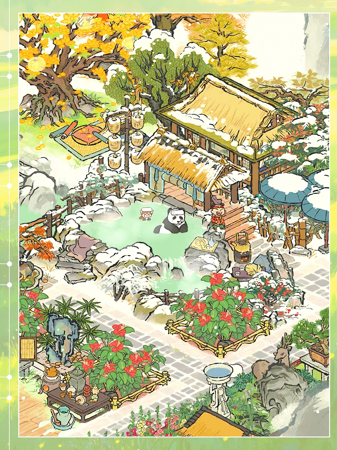 小动物泡汤简直太可爱了～