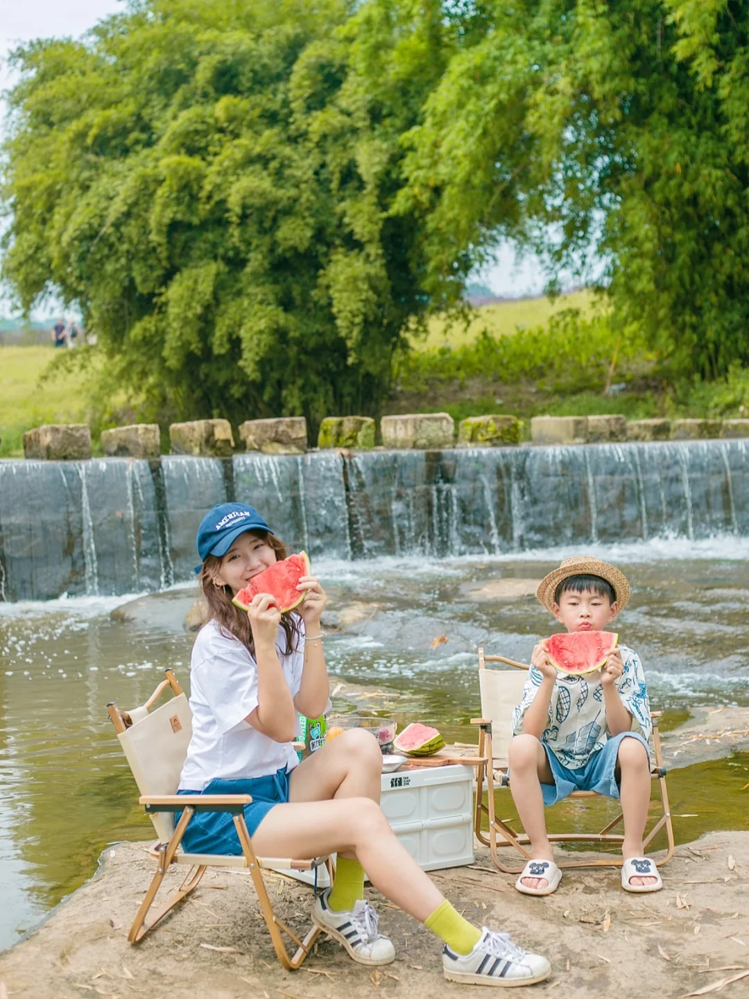 重庆小众免费露营地⛺️小溪网🐟花海