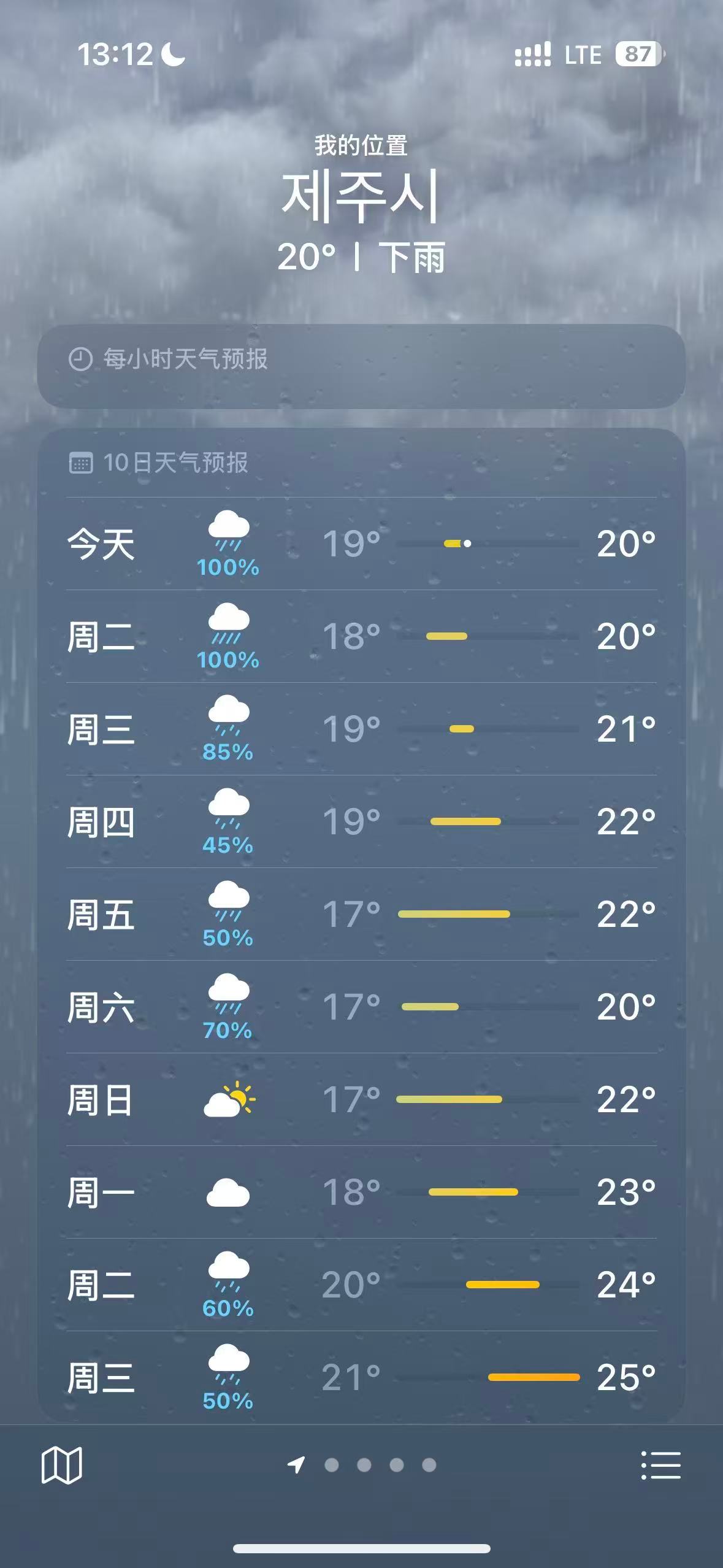 来济州岛看到这个天气我绝望了[泪奔] ​​​