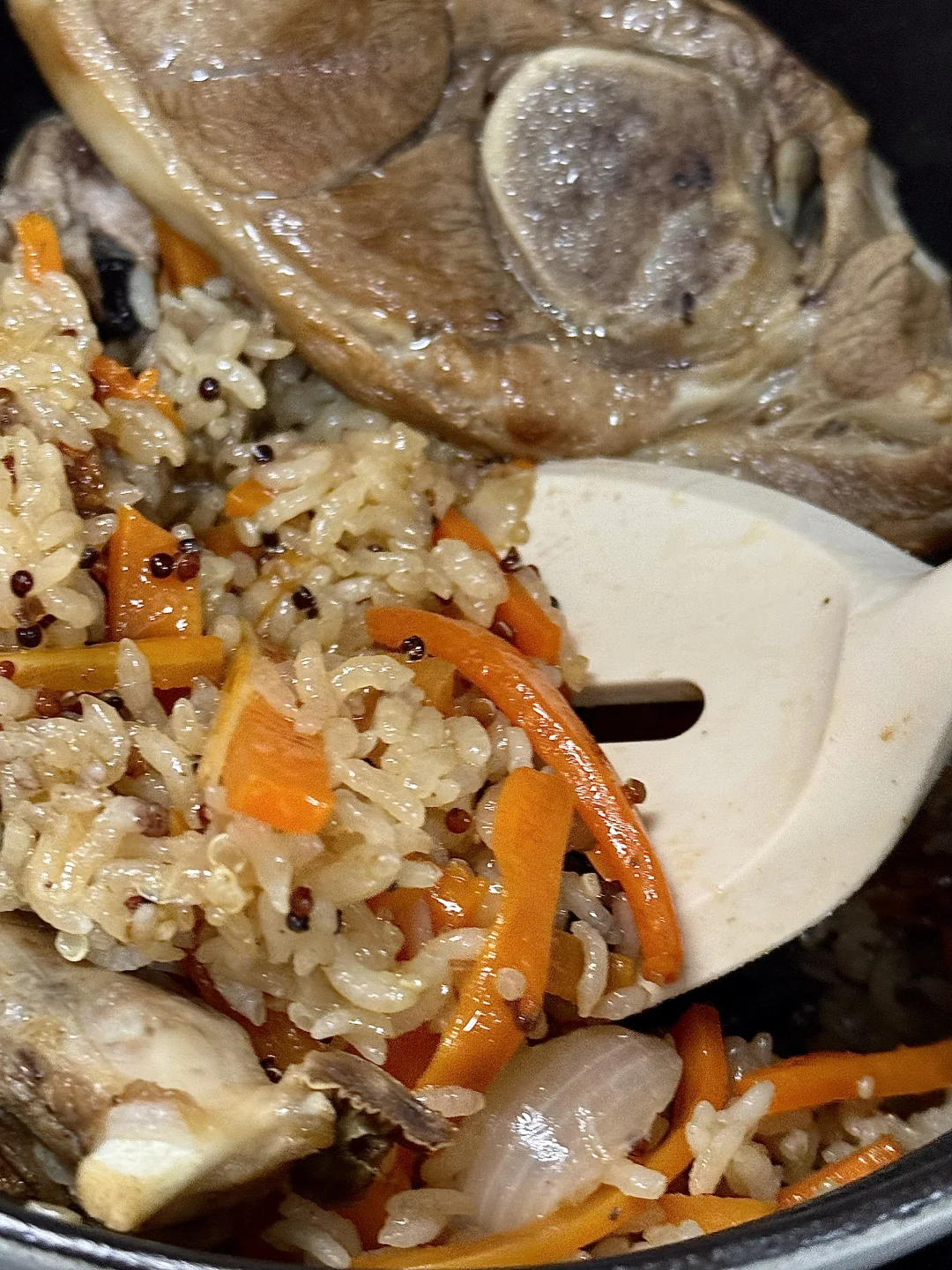 亲子饭一锅出🍛简单调味香喷喷手抓羊肉饭