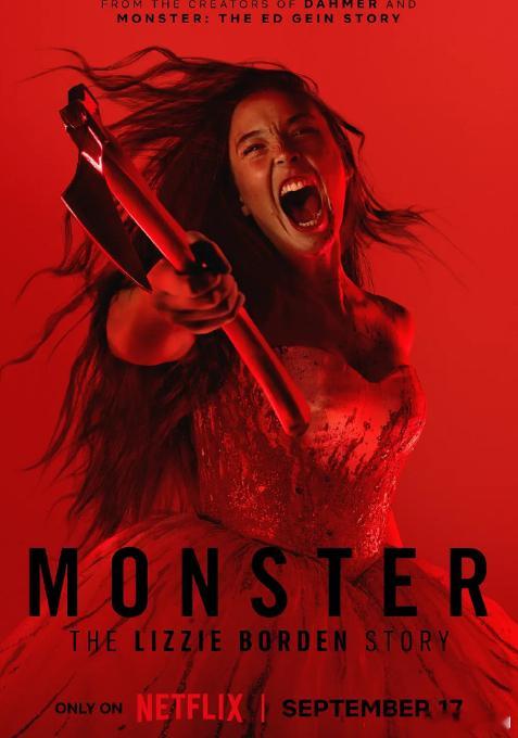 《怪物：丽兹・波顿的故事》Monster: The Lizzie Borden Story（2026）✨类型：犯罪｜剧情｜惊悚
🎬主创：瑞恩・墨菲、伊安・布瑞南（主创）｜麦克思・温克勒（导演）｜Netflix | 全 08 集
主演：艾拉・比蒂、查理・汉纳姆、丽贝卡・豪尔、薇姬・克里普斯、莎拉・保罗森

19 世纪美国马萨诸塞州，189 ​