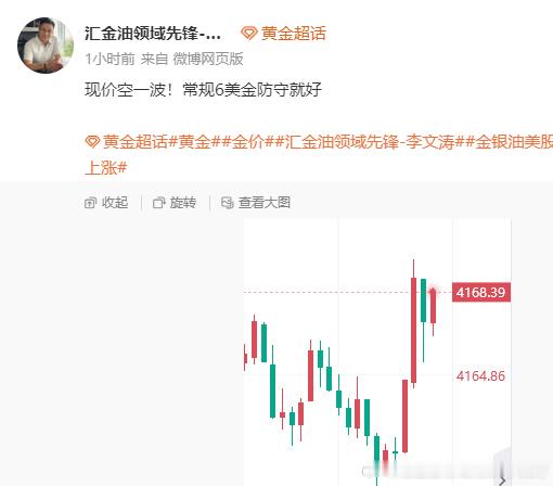 百点到手！都说了我们的目标不是40点，随随便便完成收割[酷]黄金[超话]黄金金价汇金油领域先锋-李文涛金银油美股期指比特币集体上涨 ​​​