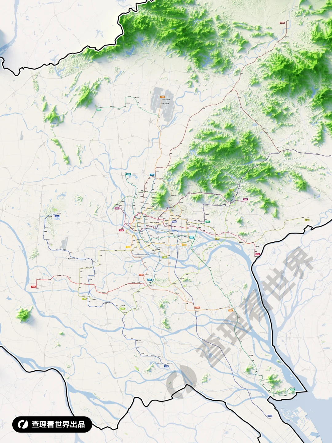 广州和佛山地铁全图