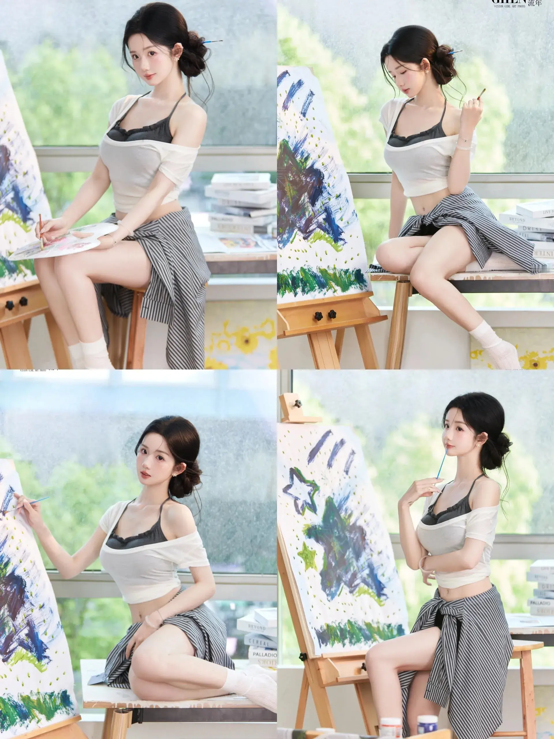 纯欲少女写真   美到犯规的绘画少女写真