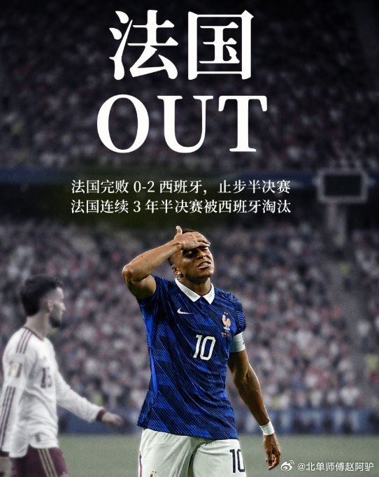 法国0-2不敌西班牙，无缘连续三届世界杯闯进决赛，这场面对西班牙确实毫...