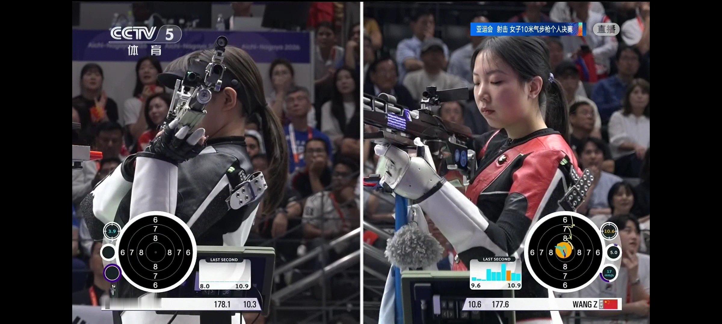 女子10米气步枪第5名，王子菲 ​
