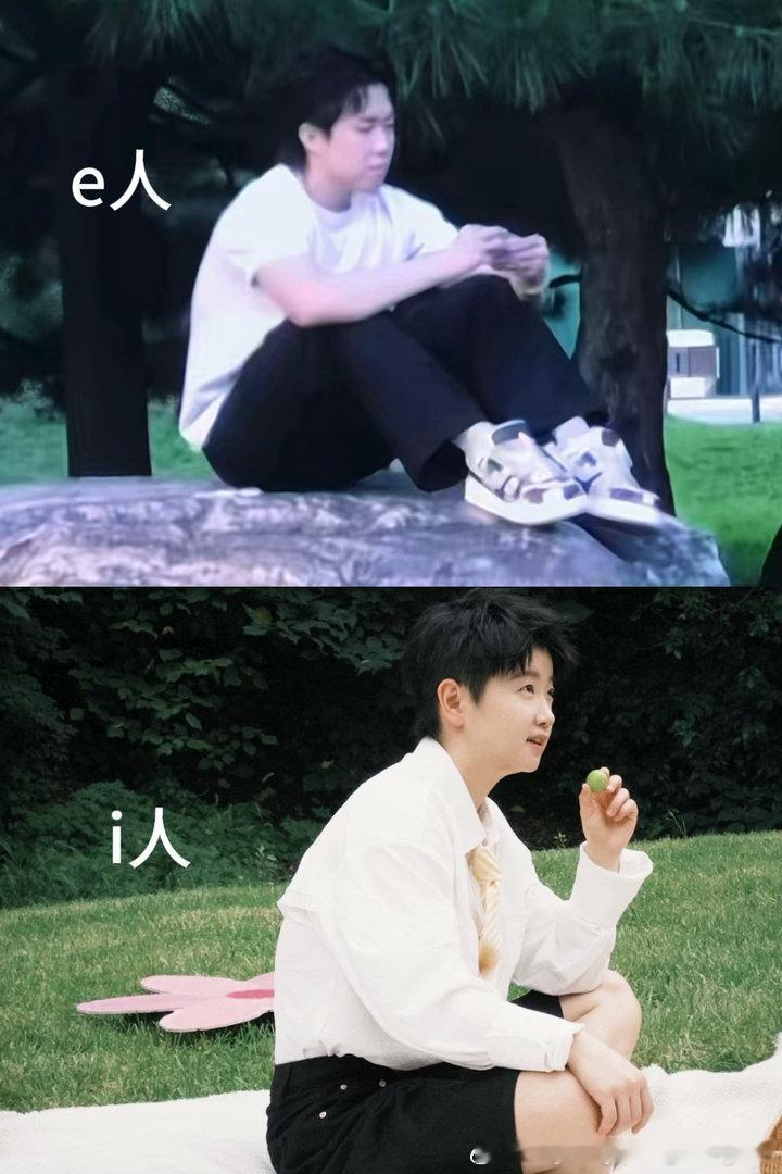 原来这就是e人与i人坐姿的区别啊，🐱:嘻嘻vs🦁:不嘻嘻[哈哈]#王楚钦##孙颖莎# ​