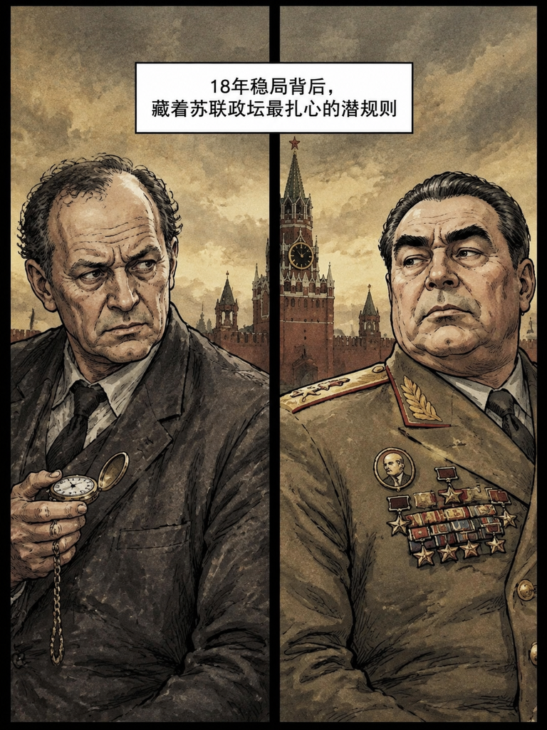敢闯敢改的赫鲁晓夫执政11年被集体政变赶下台，看似资质平庸的勃列日涅夫，却稳稳执掌苏联最高权力18年这是苏联政坛最扎眼的反差。

没人觉得是单纯运气，他靠一套极少被点透的政坛潜规则，填了赫鲁晓夫得罪光所有实权群体的坑。

既没折腾激进改革，又把官僚军方百姓全安抚得舒坦，他到底靠什么稳坐18年？