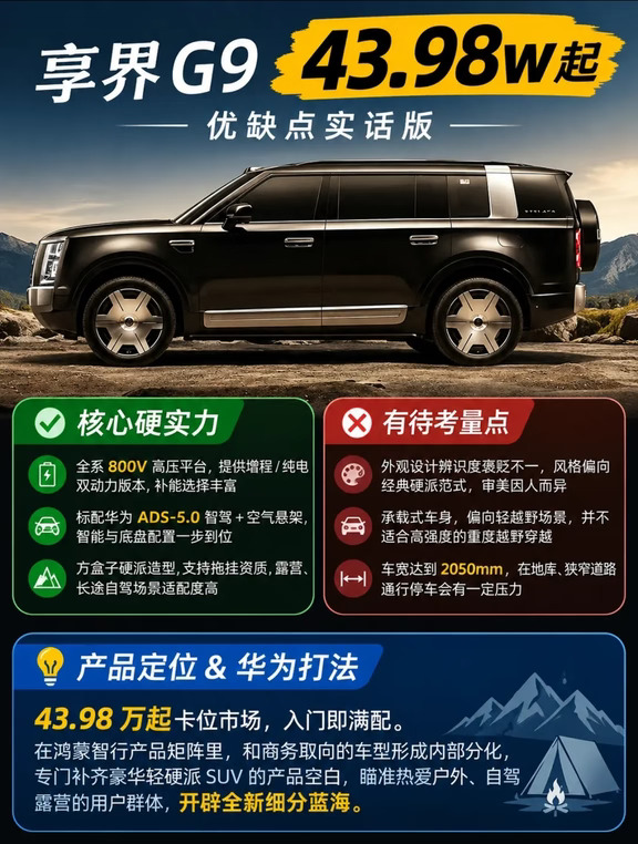 不吹不黑✨享界G9优缺点大揭密