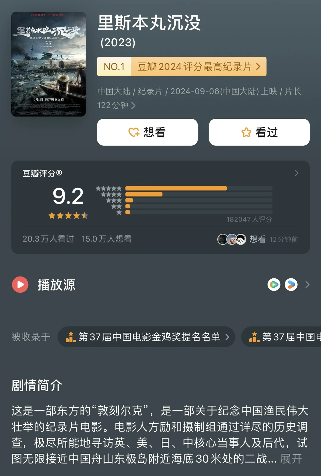 向所有人安利《里斯本丸沉没》‼️都去看！