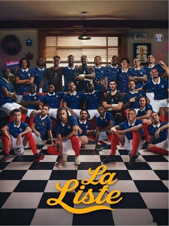 🇫🇷法国国家队正式公布2026世界杯26人大名单！  由主帅图赫尔...