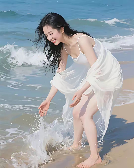 头条创作挑战赛 夏天到海边，比基尼美女就是一道亮丽风景线。就像演员模特...