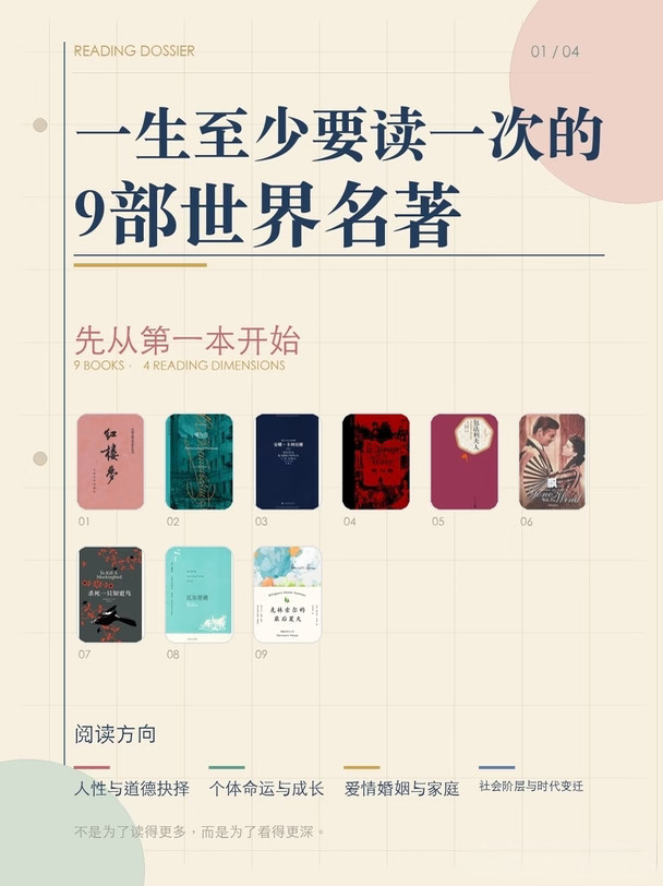 推荐9本一生必看的世界名著📚