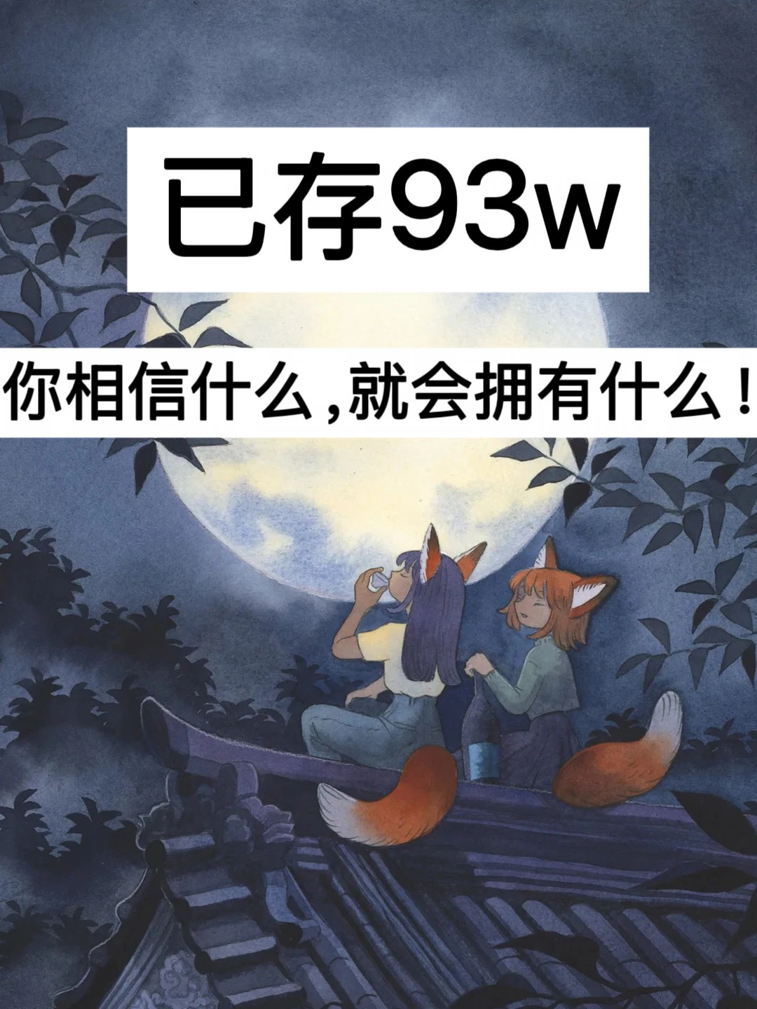 已存93w，你相信什么，就会拥有什么！