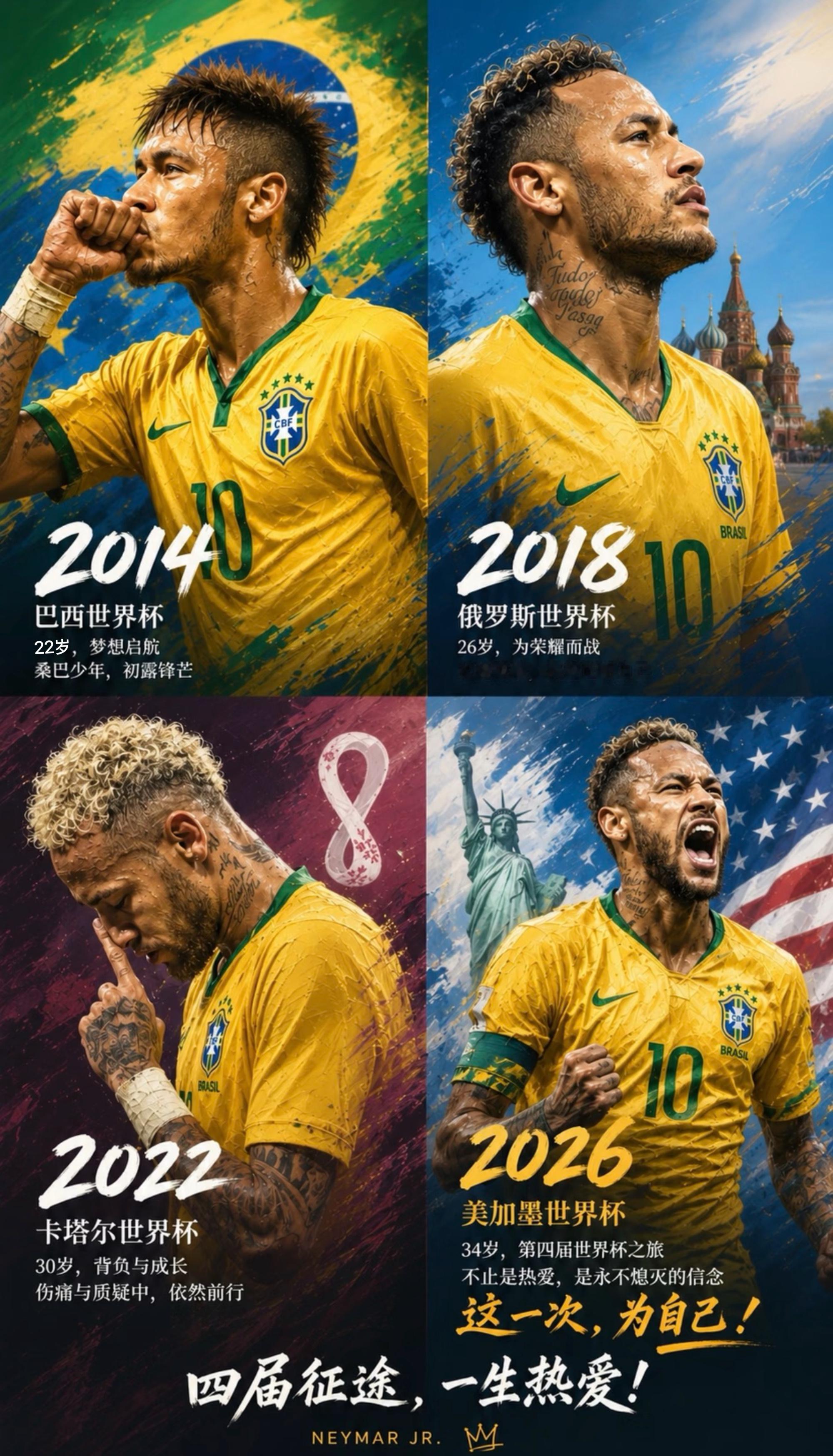㊗️贺内马尔成功入选2026年美加墨世界杯🏆26人大名单，34岁职业...