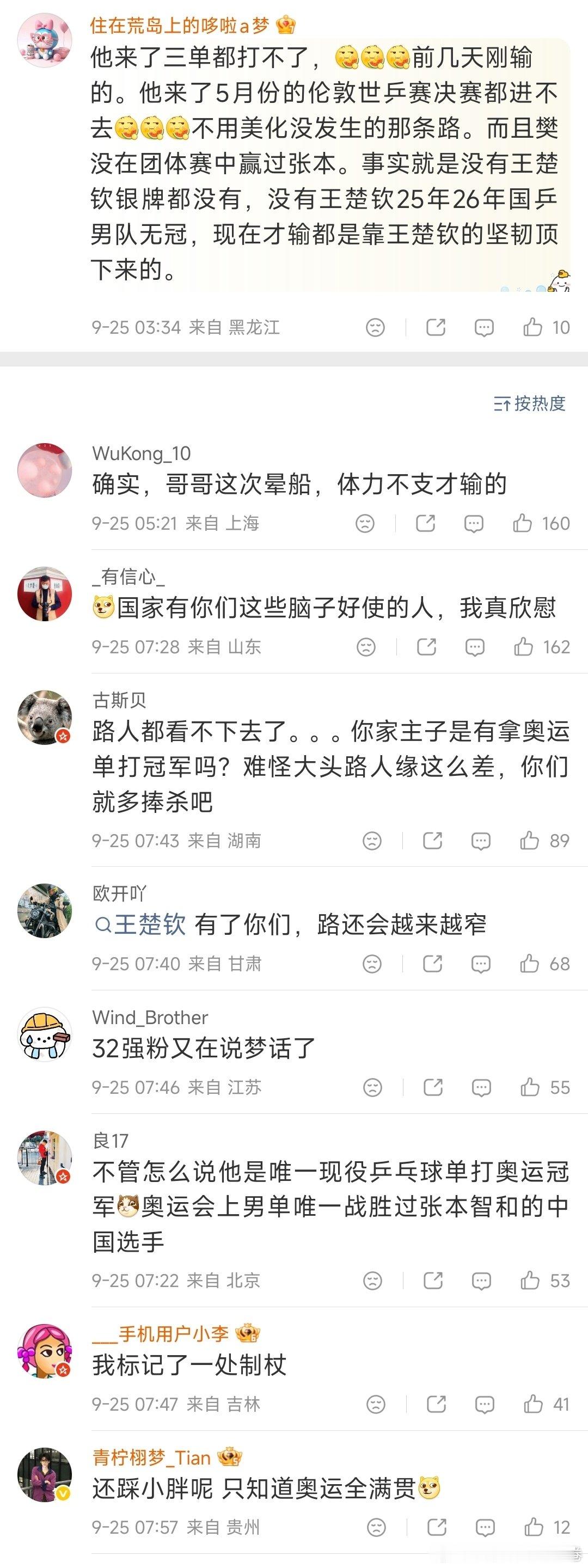 #樊振东为何未参加亚运会# 笑晕在评论区。 我标记了一处制杖。哈哈哈哈哈哈哈。 ​