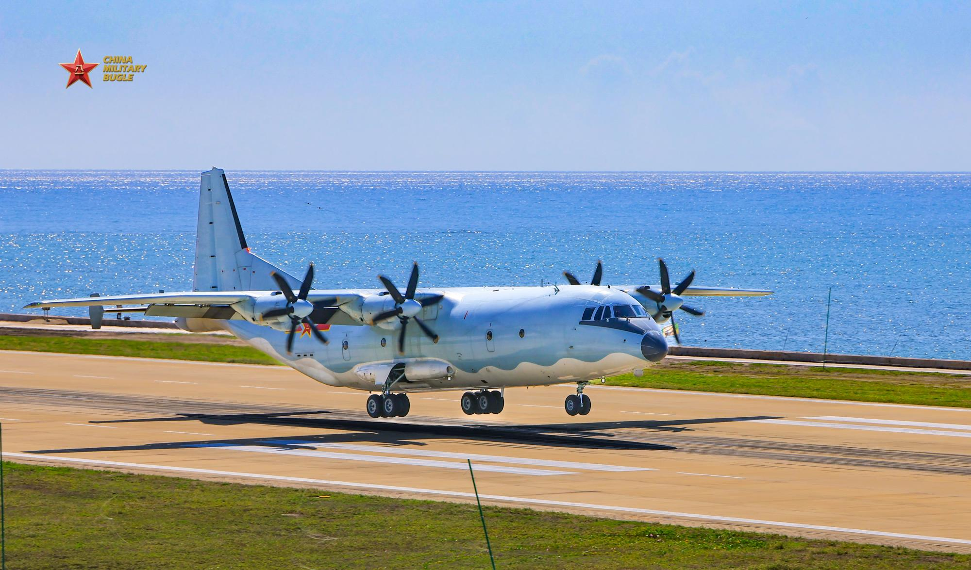 A Y-9 transport aircraft attached t...