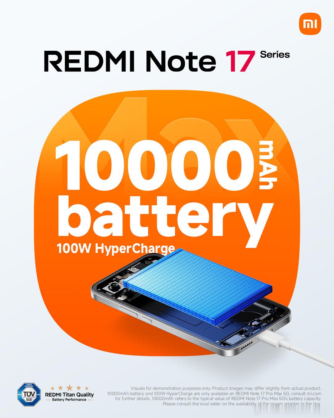 REDMI 在海外 发布小米公司首款 万级电池手机
REDMI Note 17 Pro Max#note17# ​