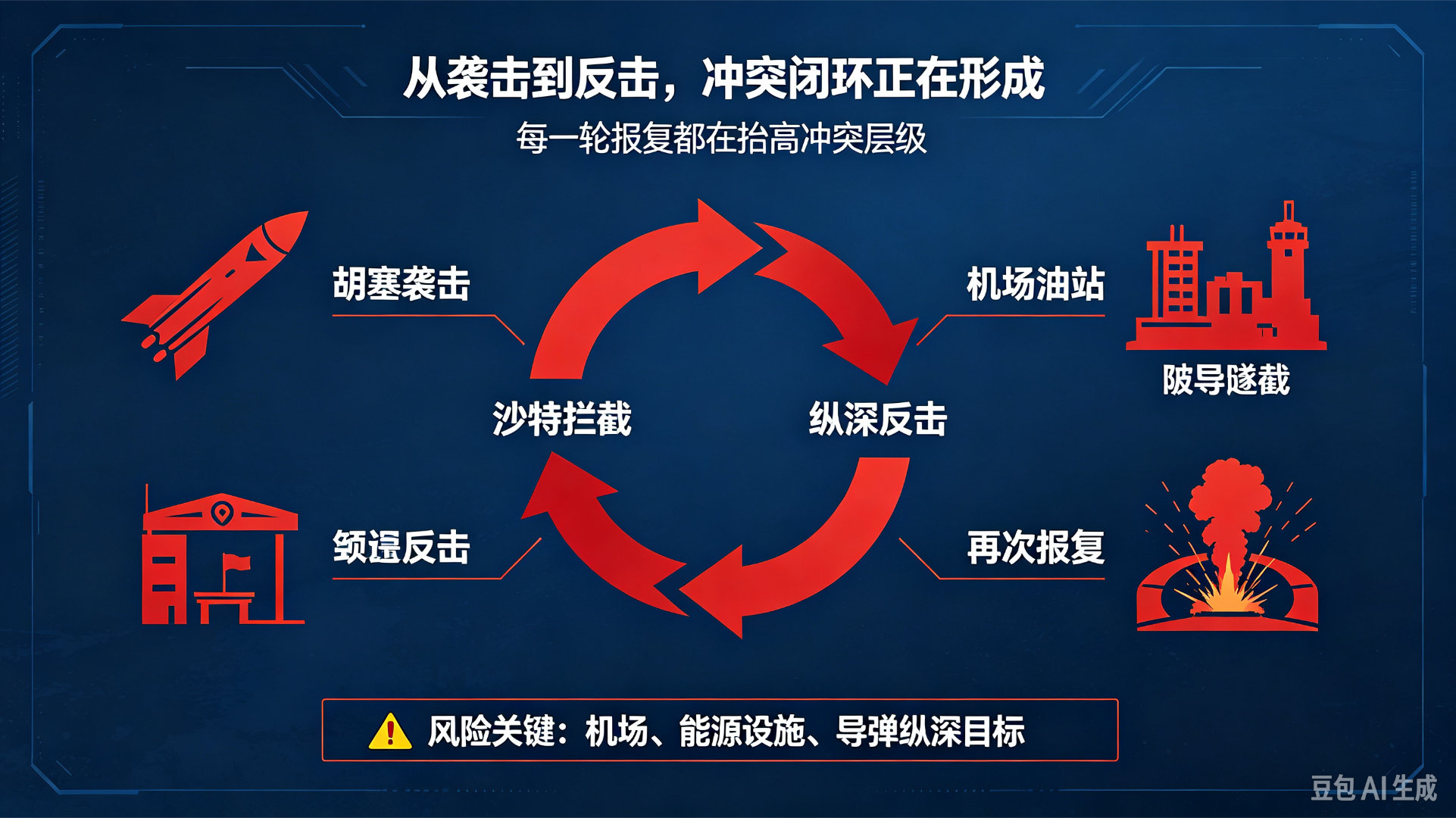 利雅得再响爆炸声！胡塞导弹打机场炸油站，沙特反击摧毁5条导弹隧道

10月26日，胡塞武装宣布向沙特利雅得哈立德国王国际机场发射弹道导弹，并袭击东西输油管道沿线原油泵站。沙特联军拦截来袭导弹后发动反击，摧毁胡塞5条导弹储存隧道、4座发射平台、1处导弹仓库。
 
看点：
✅ 胡塞连续两天打击沙特 ​