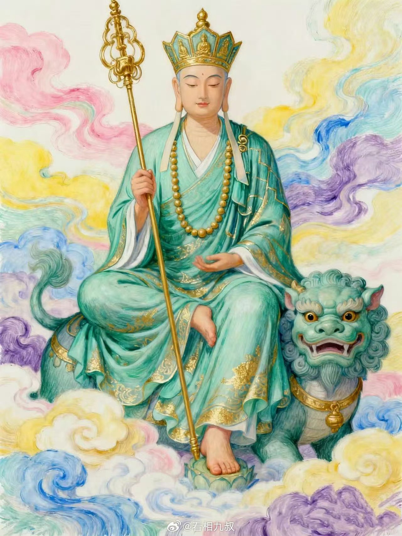 【念一万声地藏王菩萨圣号，消灾免难】现在学了《地藏经》，修地藏法门。《地藏经》告诉我们，你要到哪里去，觉得有危难，念一万声地藏王菩萨圣号，就可以把苦难免除了。有一种障就是过去的业障，障住了，什么都不信——我念一万声圣号有什么作用？这是第一种不信。或至诚恳切地念一部《地藏经》，你就消灾免难。而且在十斋日每天念一遍，就是一个月念十遍，你周围百里都能清净。但是力量不够，为什么呢？因为你不信，不信什么力量都没有了。力量是建立在信的基础上，一边念一边怀疑，效果就低得多了。