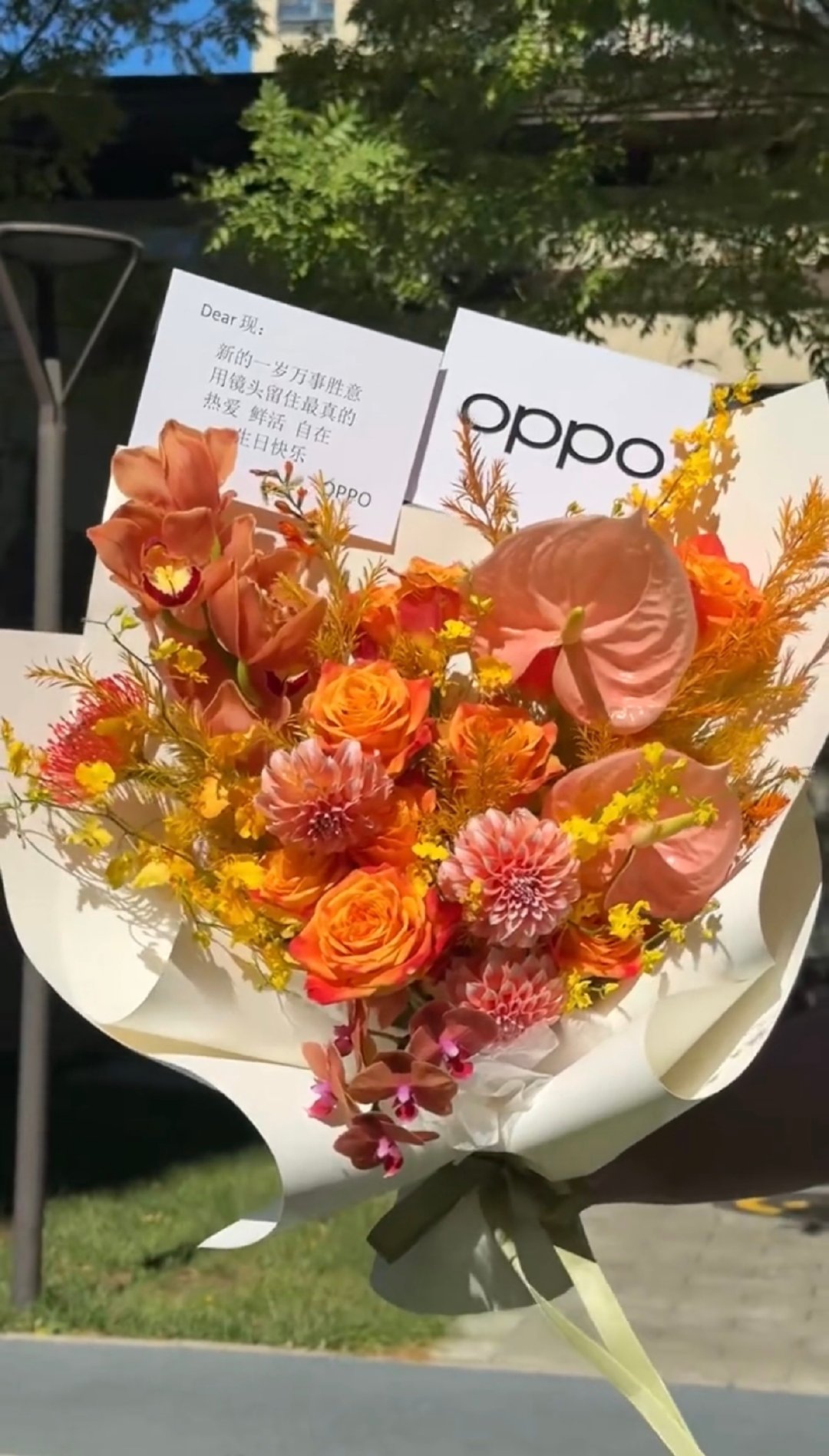 霸霸们一个比一个积极的，先是影石，今天OPPO的庆生花束也有了
#OPPO首席影像家李现##李现1019生日快乐# ​