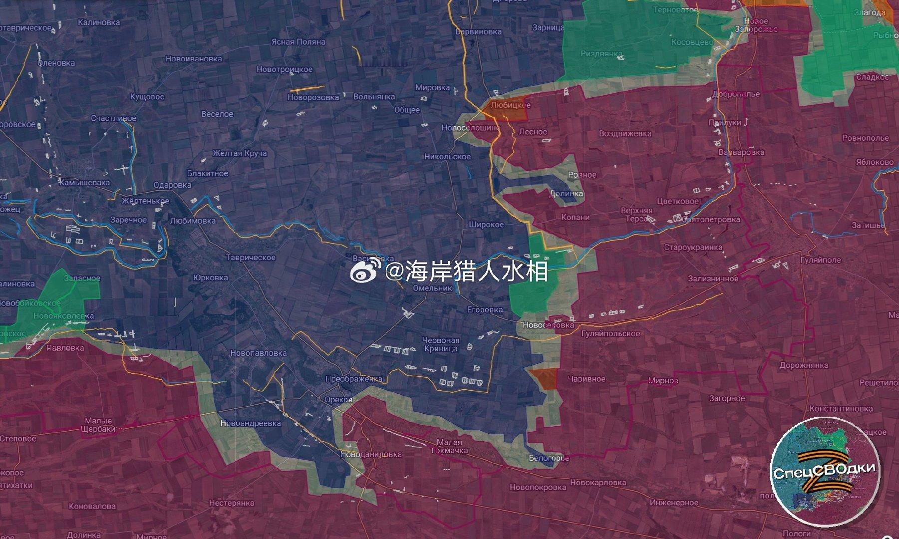 奥列霍夫方向
🔴🇷🇺“东方”集群几乎控制柳比茨科。
🔴俄方在恰里夫诺耶以西推进了2.1公里。
新控制区域：7.28平方公里

欢迎加入:

#俄乌局势新进展##宇树科技上市庆功照流出##海岸猎人水相[超话]# ​