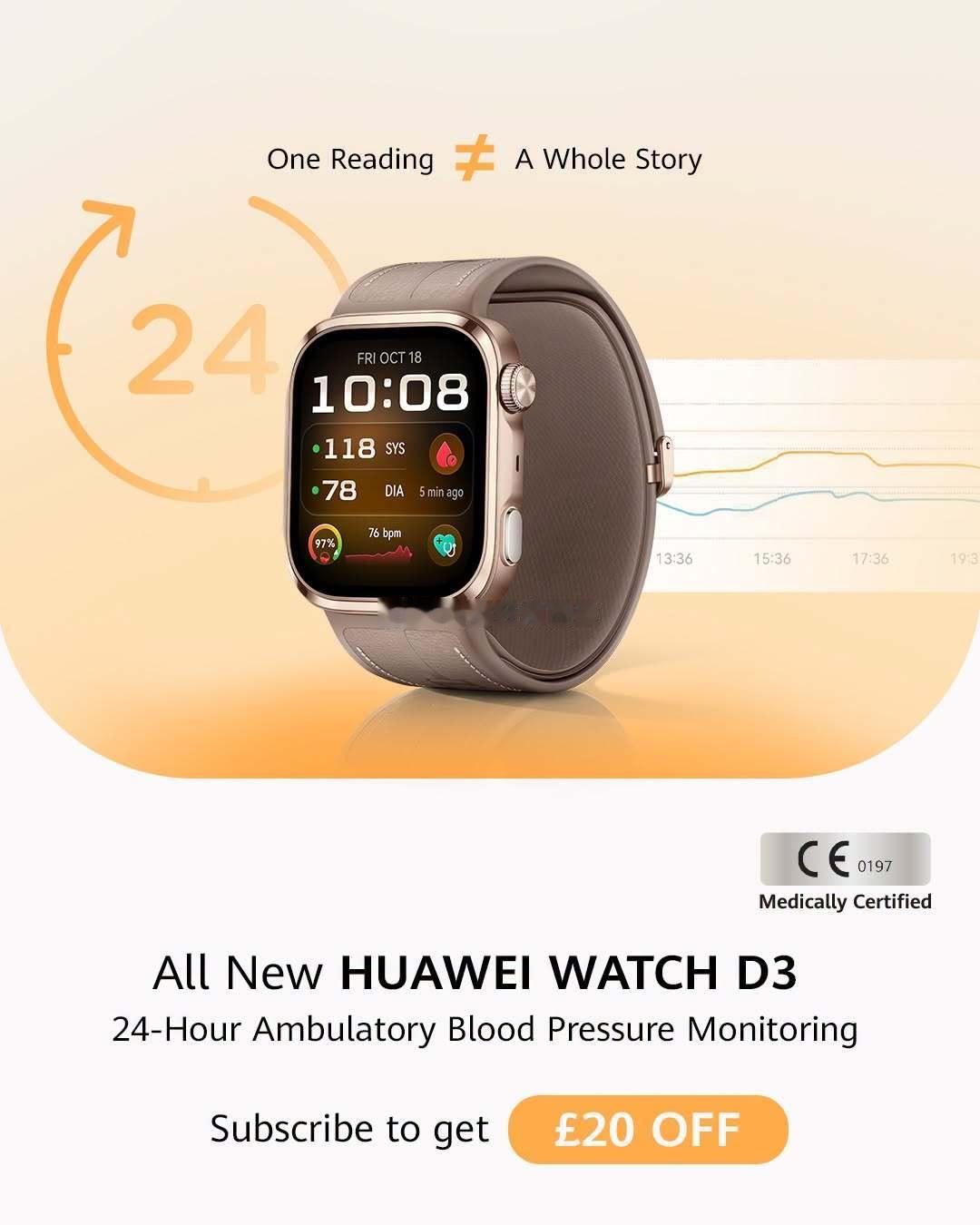 华为watch d3/d2参数对比，改变不少 ​