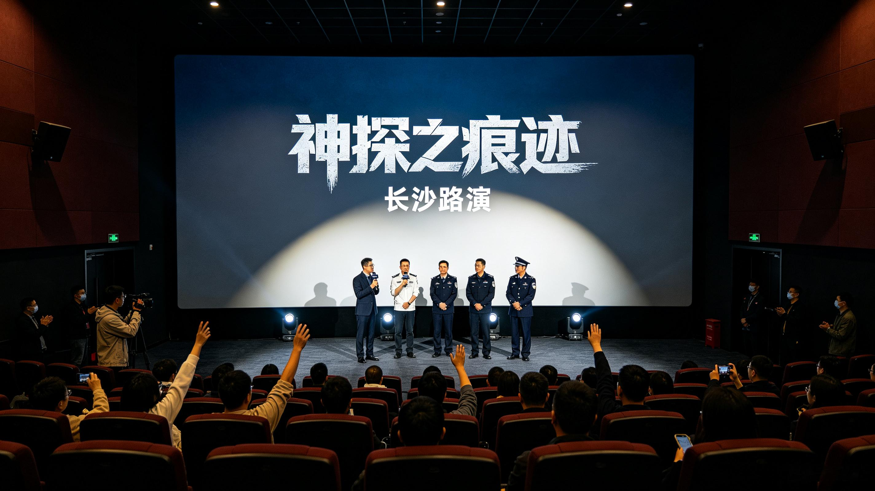 电影《神探之痕迹》长沙路演火热开启，话题登上热榜，收获千万网友关注。


影片原型是“七一勋章”获得者、“刑侦八虎”崔道植，聚焦痕迹检验这一鲜为人知的刑侦领域。
 
主创团队来到现场和观众面对面交流，演员张译、马丽分享角色塑造的幕后故事。


电影跳出悬疑片套路，不靠夸张反转博眼球，真实还原刑侦技术