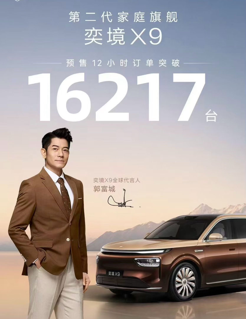 奕境X9最大的贡献就是把华为乾崑全栈的大六座SUV门槛打到了30万级，比它便宜的没它科技，和它一样科技的比它贵，这不就抢占了更丰富的市场，用户选择更多，预售12小时就有16217辆，我就是其中之一[不愧是你]昨晚小程序都崩了。 ​