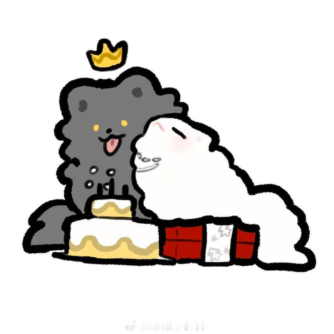 #欢迎进入梦魇直播间[超话]# 

巫烛苏醒日快乐🎂
小猫为小狗庆生照流出！ ​