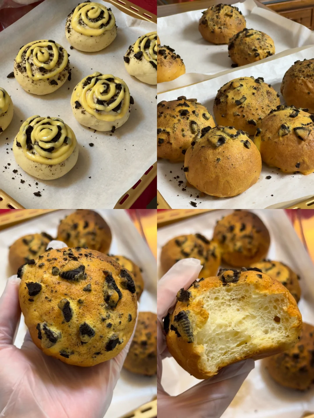 奥利奥脆皮面包/一口下去口感丰富！！！